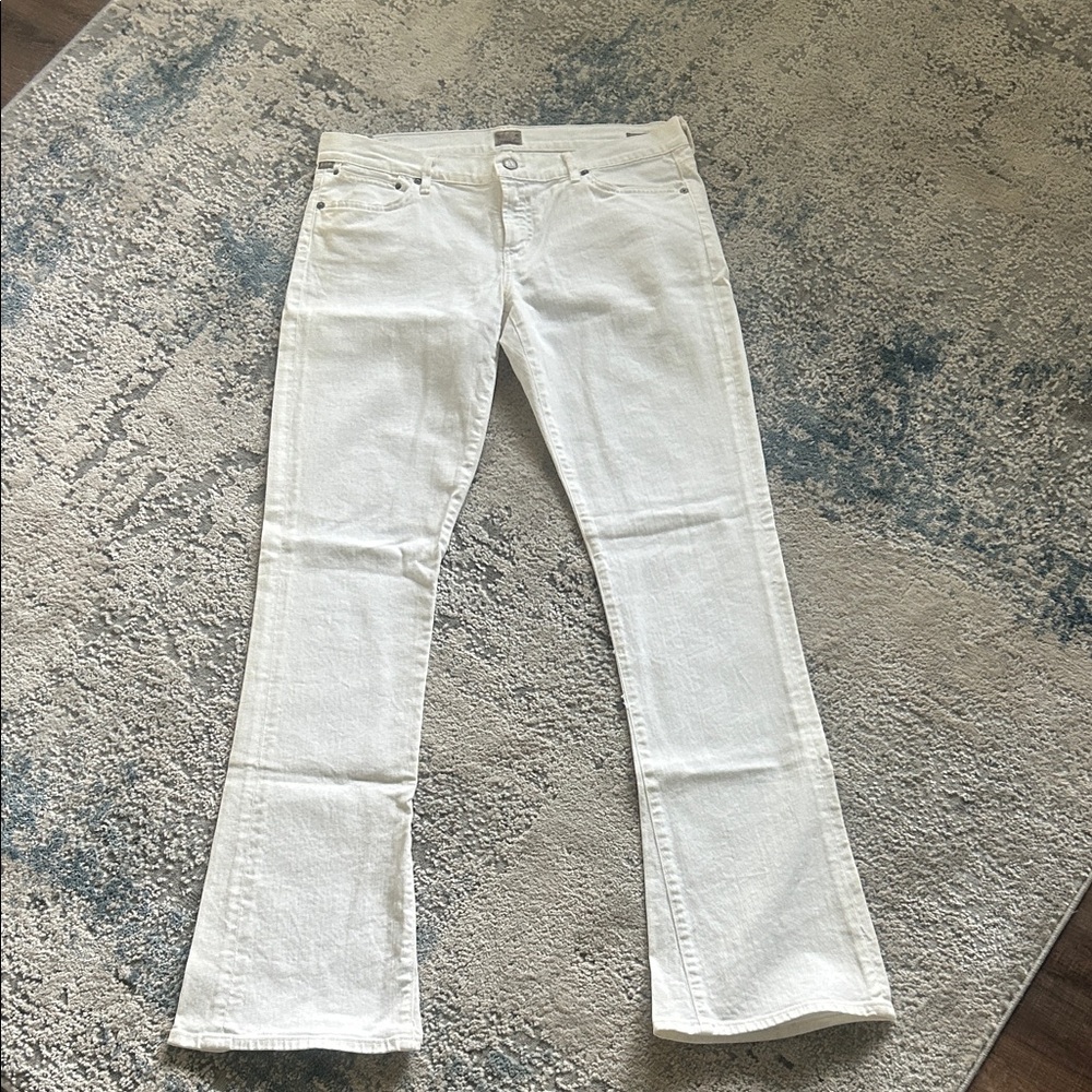 Citizens Of Humanity White Flare Jeans